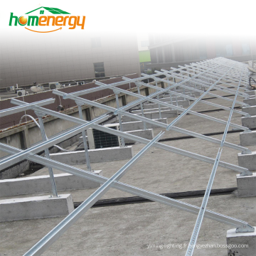 Système de montage de toit plat solaire Système de montage de panneaux solaires Système de montage de panneaux solaires de toit